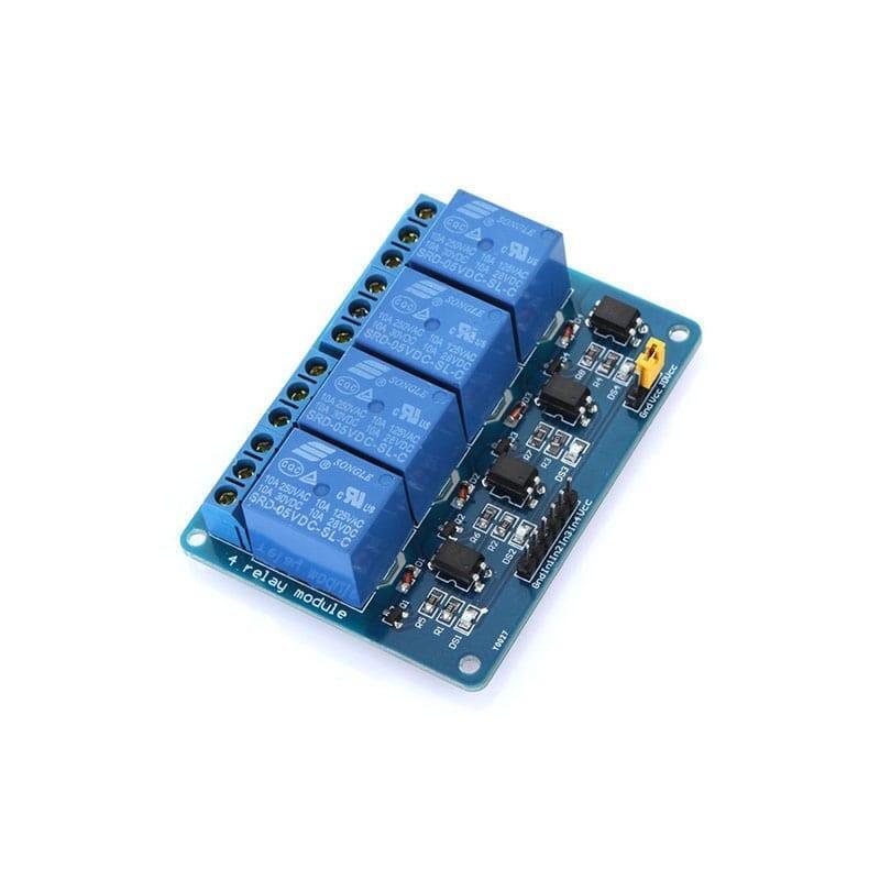 Placa De 4 Canales A Relé 5v Con Optoacoplador Y Led Arduino