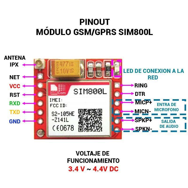Módulo Gsm Gprs Sim800l Sim800 Arduino - Imagen 2
