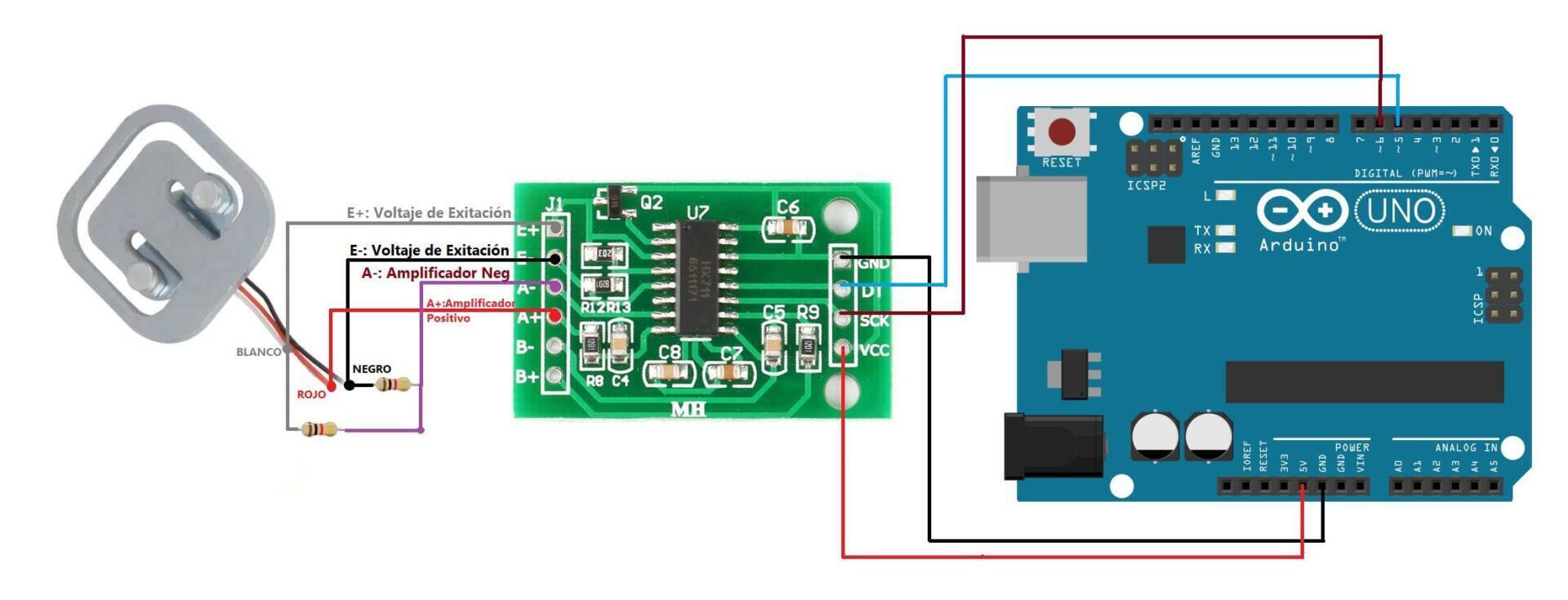 Celda De Carga 50kg Sensor De Fuerza Peso Mas Módulo Hx711 - Imagen 4