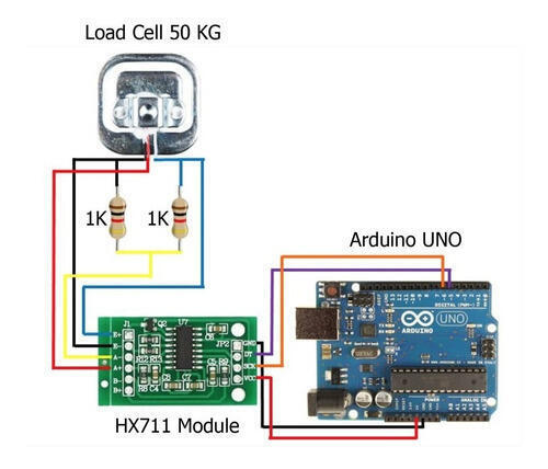 Celda De Carga 50kg Sensor De Fuerza Peso Mas Módulo Hx711 - Imagen 3