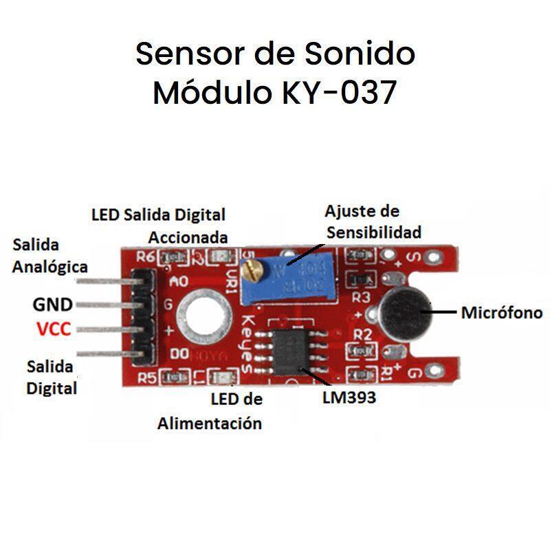 Sensor Ruido Ky-037 Sonido Módulo Detector Microfono - Imagen 5