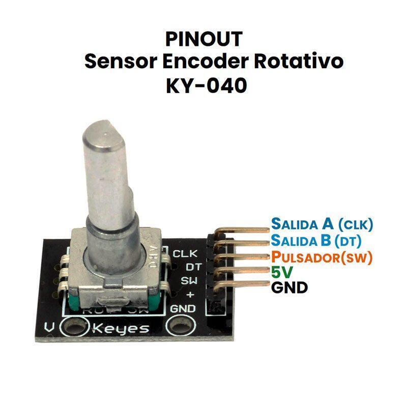 Sensor Encoder Rotatorio Ky-040 - Imagen 5