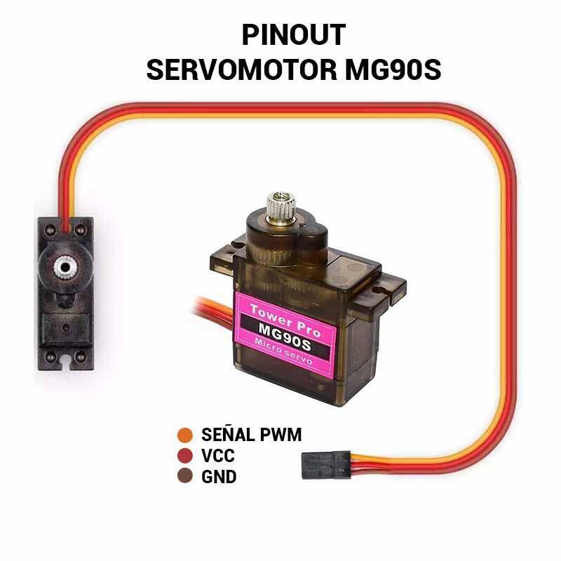Micro Servo Motor Mg90s Tower Pro Piñoneria Metalica Mini - Imagen 7