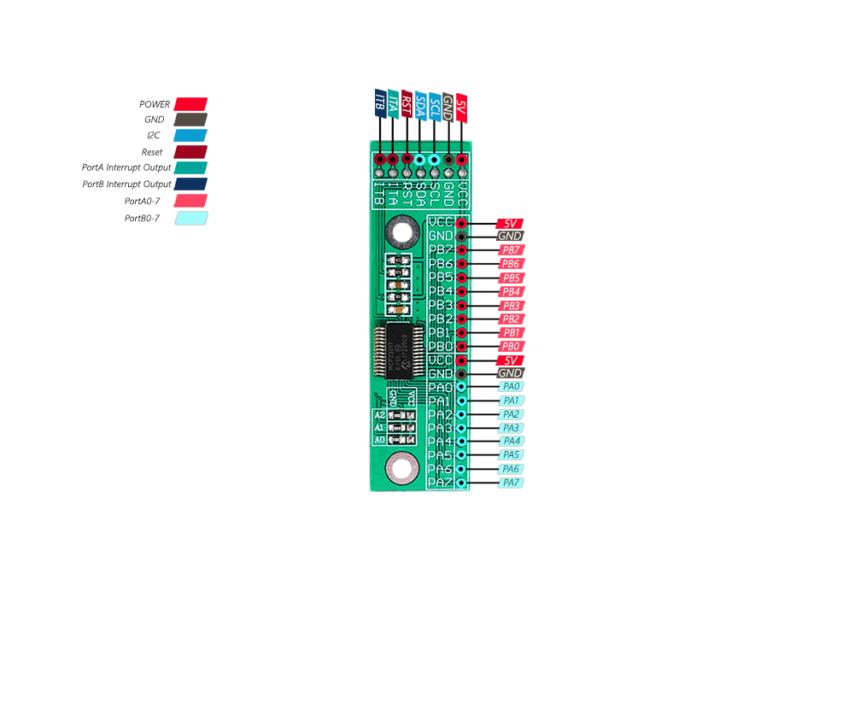 Conversor MCP23017 Modulo Multiplexor Expansion 16 Pines I2C - Imagen 5