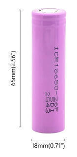 Nueva Litio Batería 18650 2600 Mah Recargable Icr Li-ion - Imagen 2
