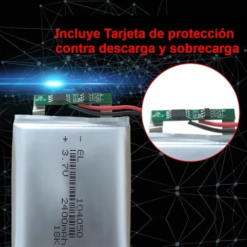 Nueva Batería 3.7v 2400 Mah 104050 Litio Celda Pack Polimero - Imagen 2