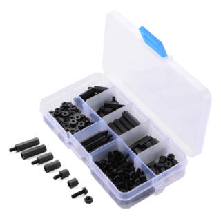 Kit de 160 separadores de Nylon Macho Hembra surtidos rosca M3