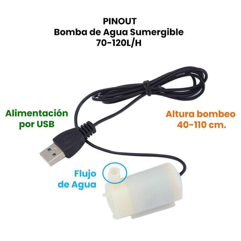 Bomba De Agua Sumergible 120 L/h 2.5-6v Fuente Arduino - Imagen 5