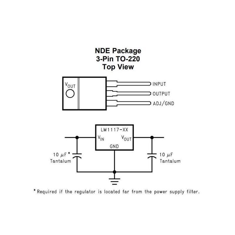 LM1117T-3.3 – Regulador de 3.3 V TO-220 - Imagen 2