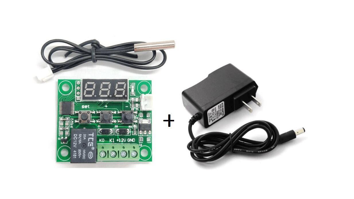 TERMOSTATO DIGITAL W1209 CONTROL TEMPERATURA INCUBADORA + FUENTE PODER