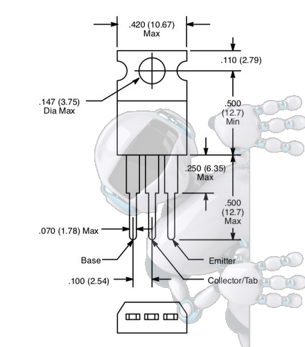 kit 3 Transistor de potencia de darington, 117 Pnp, TIP117, P117 - Imagen 2