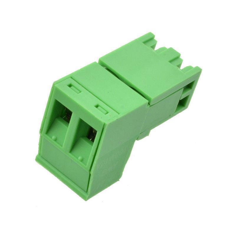Kit 4 Terminal de Bloque Enchufable 5.08 mm Verde 2P Inclinado 90 Grados - Imagen 3
