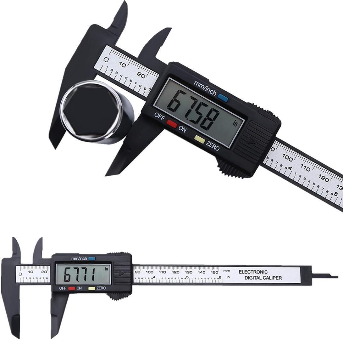 Calibrador Pie De Rey Digital Fibra De Carbono + Batería - Imagen 5
