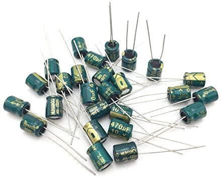 Pack 10 Capacitor Electrolítico De Aluminio 470uf 10v 6x7 Mm