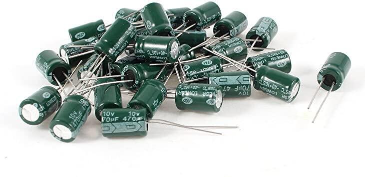 Pack 10 Capacitor Electrolítico De Aluminio 470uf 10v 6x7 Mm - Imagen 2