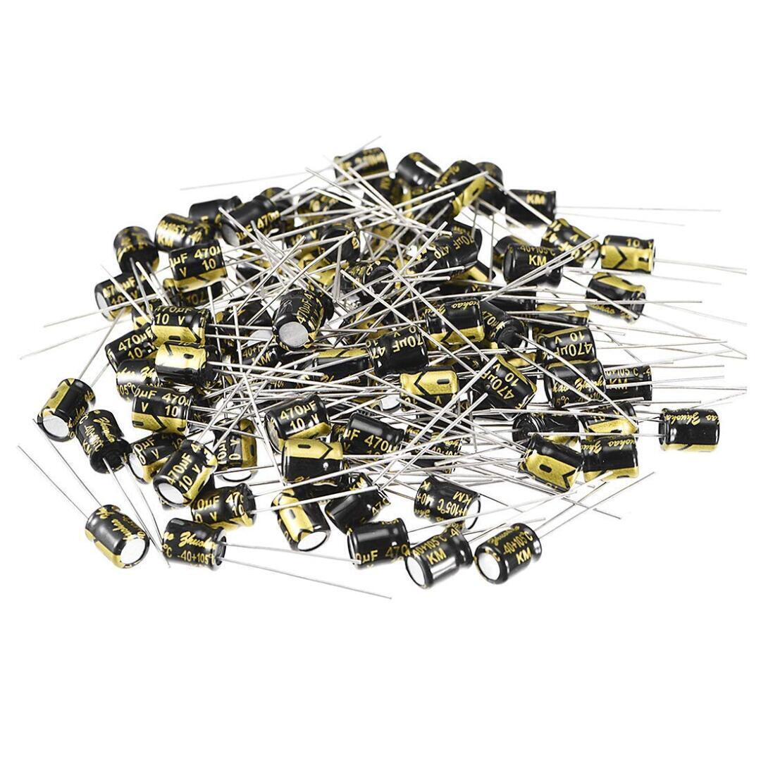 Pack 10 Capacitor Electrolítico De Aluminio 470uf 10v 6x7 Mm - Imagen 3