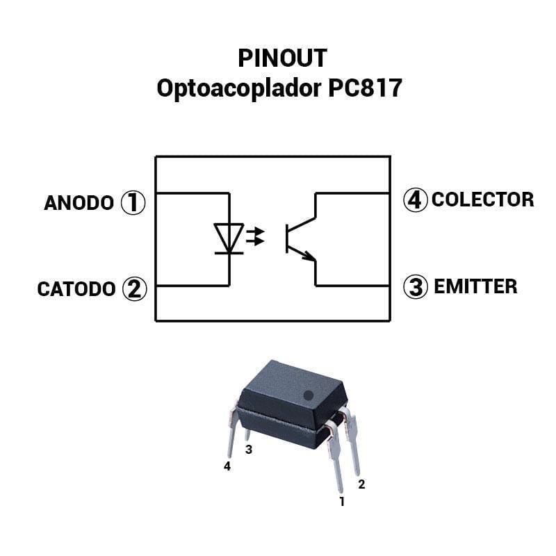 Kit X4 Optoacoplador PC817 DIP-4 - Imagen 4