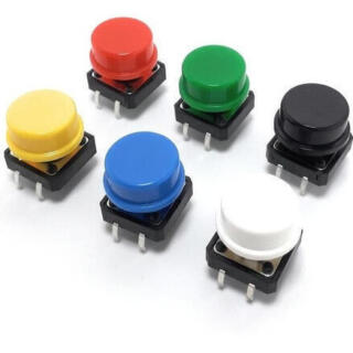 Kit 10 Boton Pulsador Grande Colores 12mmx12mm B3f-4055