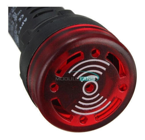 Buzzer Zumbador Luminoso Alarma 220v 12v 110v Ac Rojo Industrial - Imagen 3