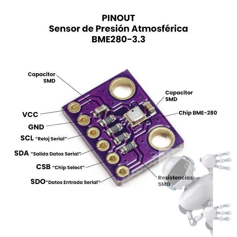 Sensor De Presión Temperatura Y Altímetro Bmp/Bme280 Arduino - Imagen 6