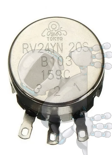 Potenciometro Industrial Rv24yn 20s B502 5k Con Perilla - Imagen 4