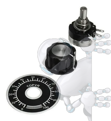Potenciometro Industrial Rv24yn 20s B502 5k Con Perilla - Imagen 7