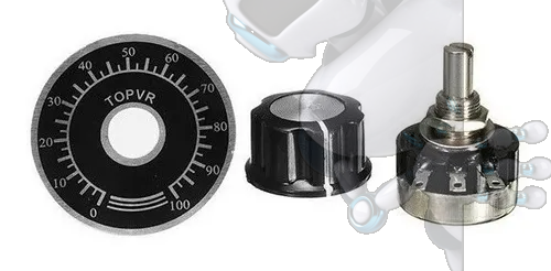 Potenciometro Industrial Rv24yn 20s B502 5k Con Perilla - Imagen 8