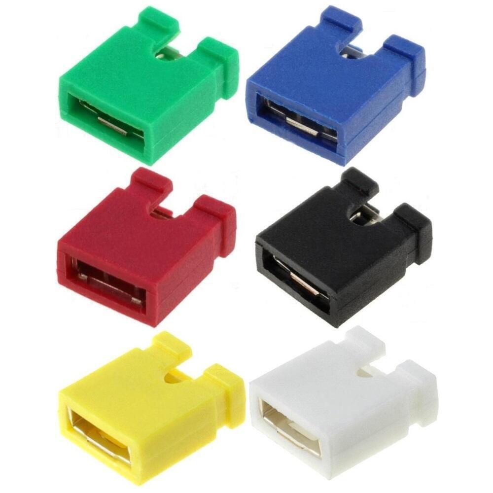 Kit 10 Conector Jumper 2.54 mm 2P Colores