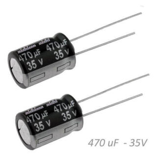 Pack 10 Capacitor Electrolítico De Aluminio 470uF 35V 10x13 mm