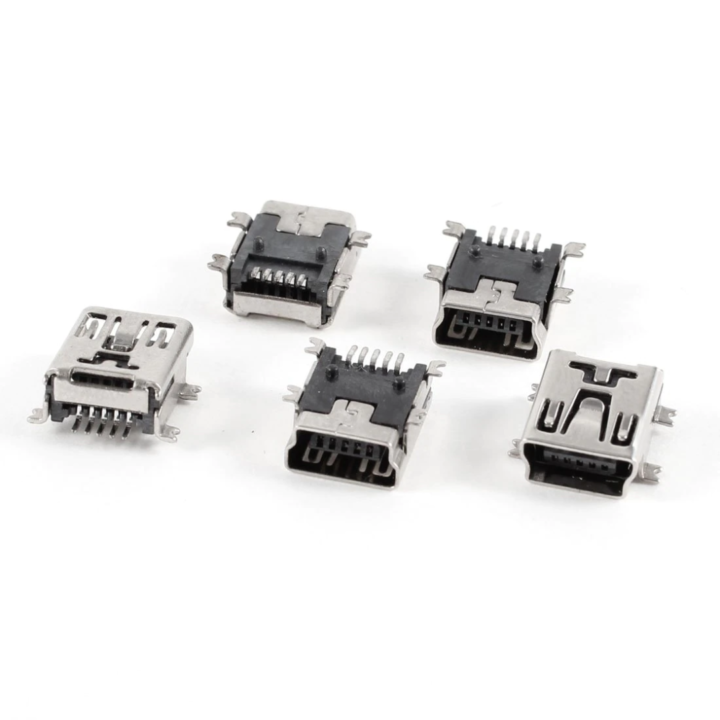Pack 10 CONECTOR MINI USB TIPO B 5 PINES HEMBRA SMD - Imagen 2