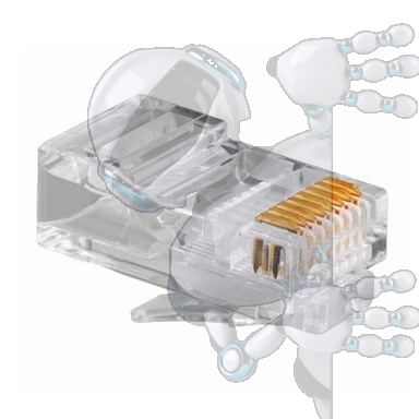 Kit 10 Conector Plug RJ45 Para Cable UTP - Imagen 2