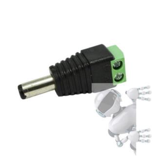 Kit 2 Conector Jack 5.5x2.1 mm Macho a Bornera Block 2P