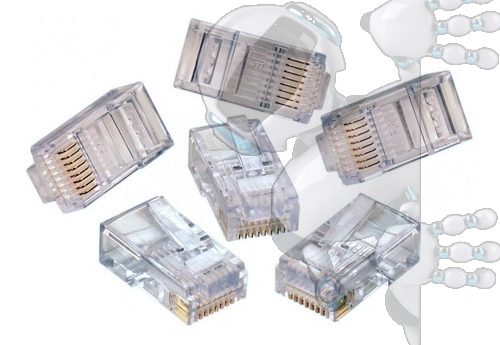 Kit 10 Conector Plug RJ45 Para Cable UTP - Imagen 3