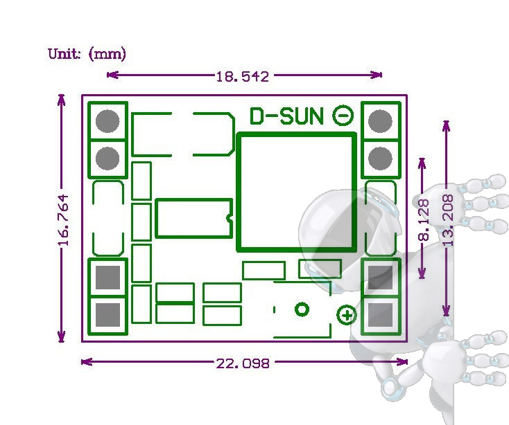 Módulo MP1584 Convertidor de Voltaje DC-DC Buck 0.8V-20V – 3A - Imagen 3