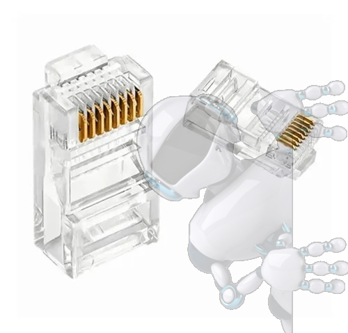 Kit 10 Conector Plug RJ45 Para Cable UTP