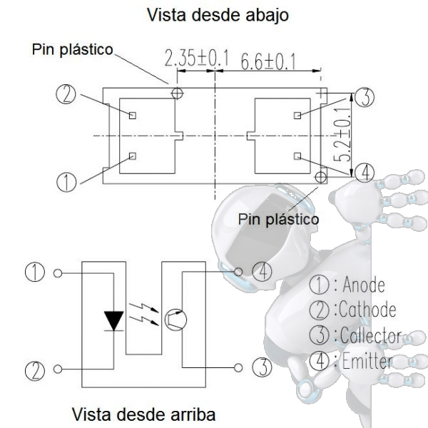 Kit X2 Sensor De Herradura ITR9606 - Imagen 2
