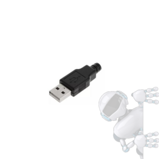 Kit 2 CONECTOR MACHO USB TIPO A PARA CABLE 4 PINES
