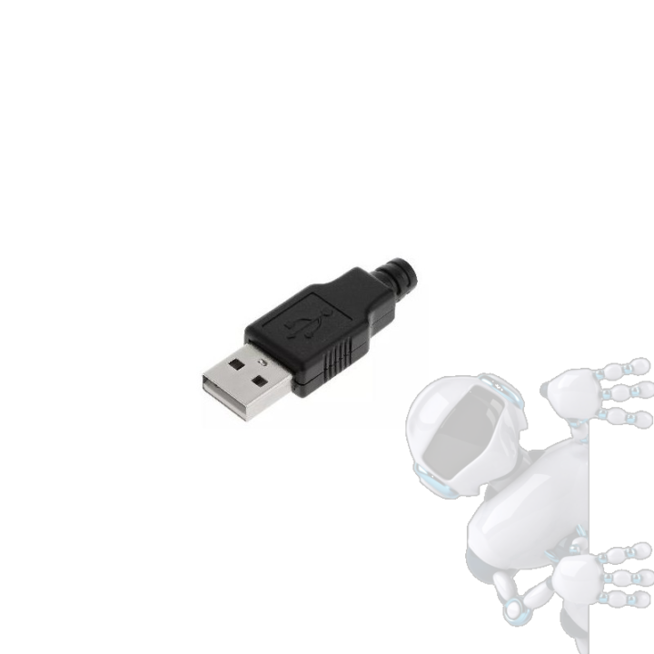 Kit 2 CONECTOR MACHO USB TIPO A PARA CABLE 4 PINES
