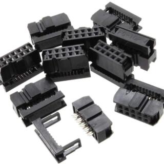 Pack 3 CONECTOR IDC FC-10P 2x5P HEMBRA PARA CABLE PLANO RIBBON