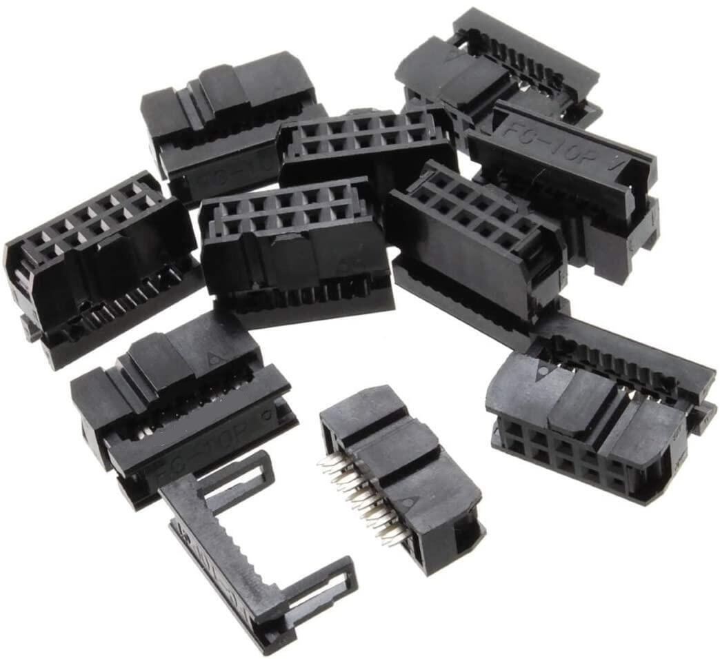 Pack 3 CONECTOR IDC FC-10P 2x5P HEMBRA PARA CABLE PLANO RIBBON