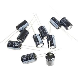 Capacitor Electrolítico De Aluminio 220uF 50V 8x12 mm