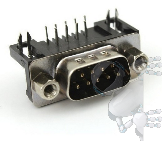 Conector DB9 Macho 90 Grados Para PCB - Imagen 2