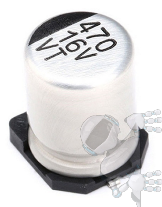 Kit 4 Capacitor Electrolítico De Aluminio 470 uF 16V 8x10.2 mm SMD - Imagen 2