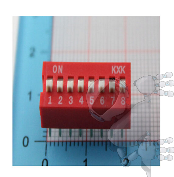 DIP Switch de 8P Rojo - Imagen 2