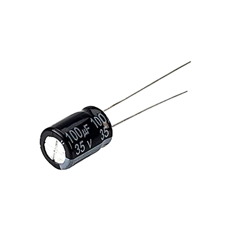 Pack 10 Capacitor Electrolítico De Aluminio 100uF 35V 6x11 mm