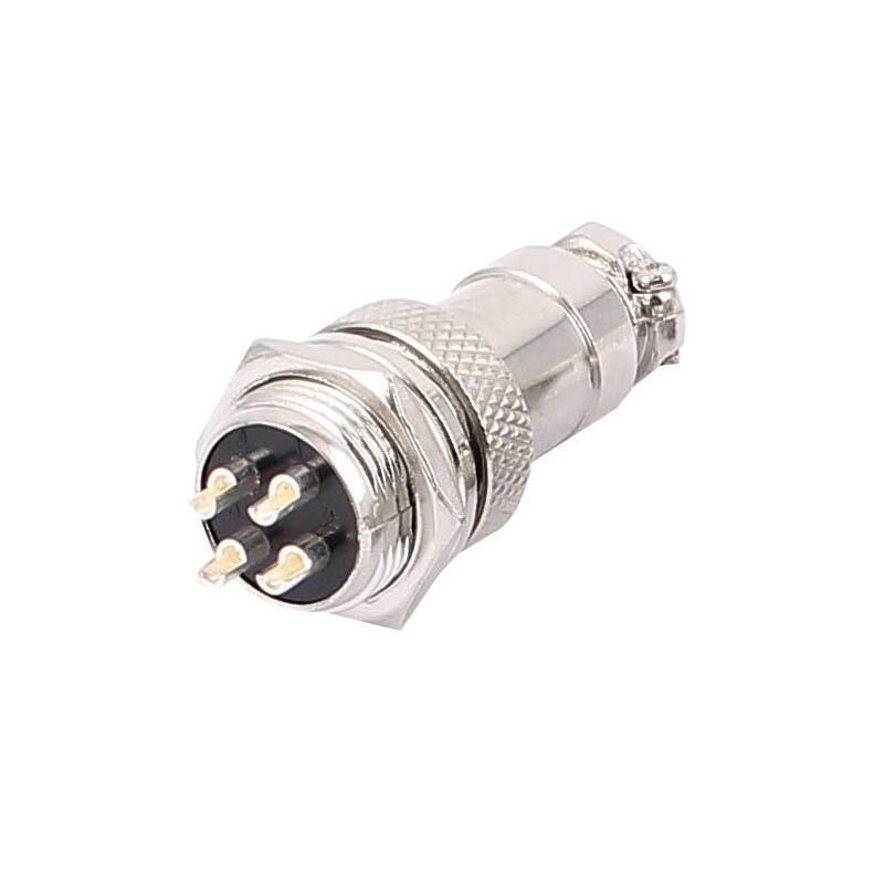 CONECTOR CIRCULAR 4 PINES pareja GX16-4 METÁLICO Aviacion