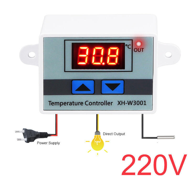 Termostato digital W3001 + sonda Control Incubadora - Imagen 4