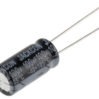 Capacitor Electrolítico De Aluminio 100uF 100V 10x20 mm