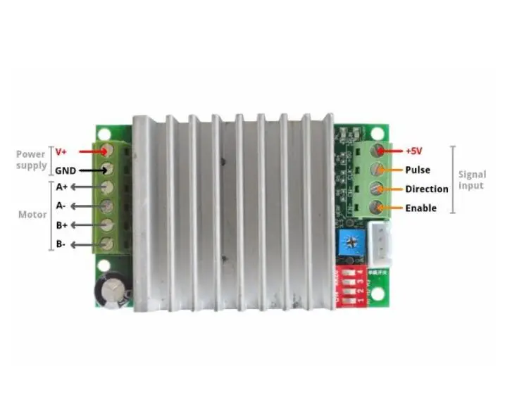 Driver Motor Paso A Paso Tb6600 Hq De 4.5a - Imagen 2