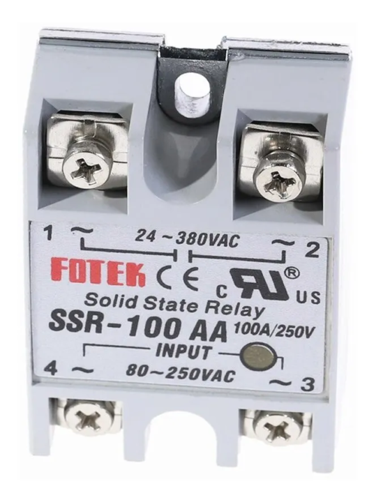 Rele De Estado Solido Ssr-100 Aa 100a 3-380vac Fotek Arduino - Imagen 3